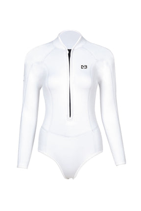PURE WHITE FRONT-ZIPPER