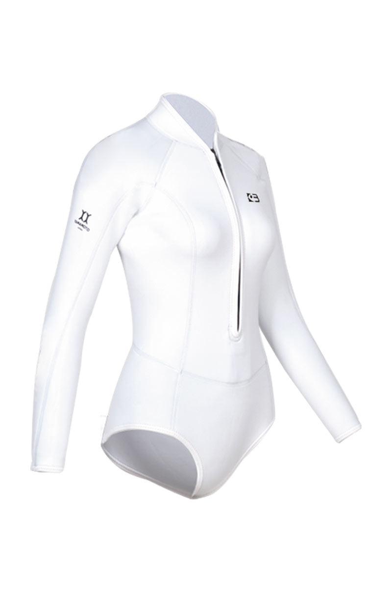 PURE WHITE FRONT-ZIPPER