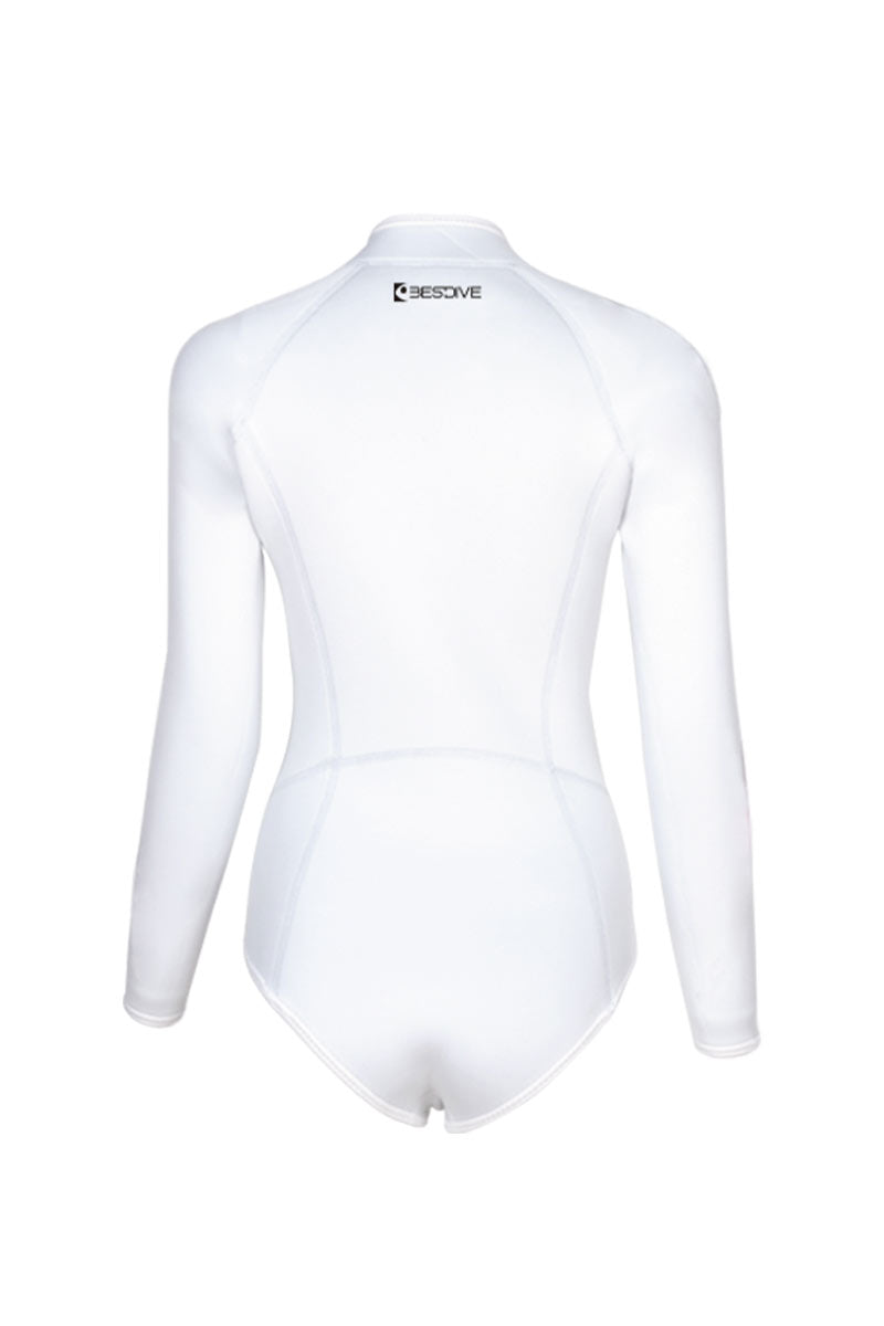 PURE WHITE FRONT-ZIPPER