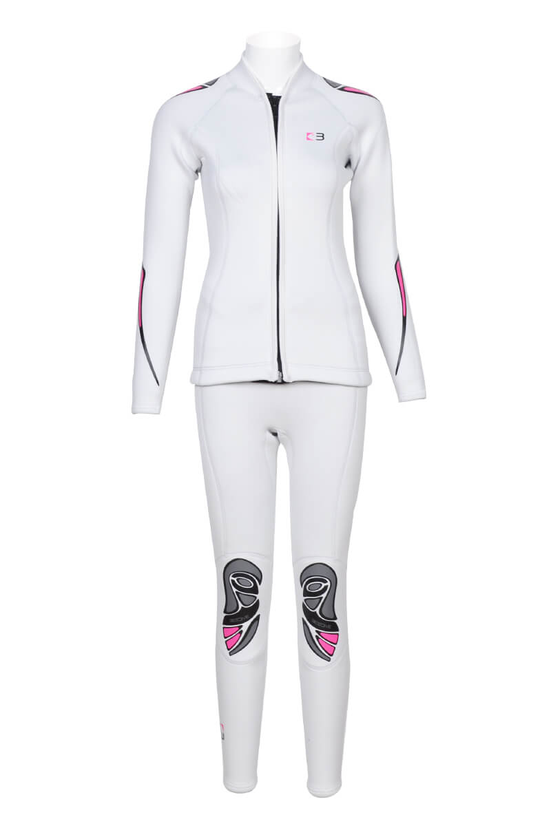 PEARLWHITE NYLON 2ピーススーツ WOMAN