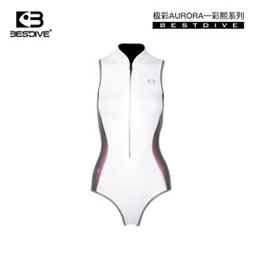 -AURORA COLLAGE- NYLON SLEEVELESS BODYSUIT