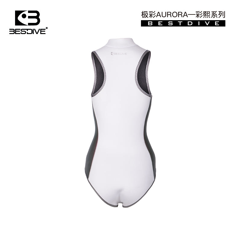 -AURORA COLLAGE- NYLON SLEEVELESS BODYSUIT