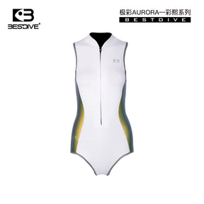 -AURORA COLLAGE- NYLON SLEEVELESS BODYSUIT