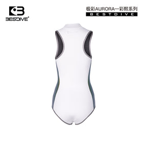 -AURORA COLLAGE- NYLON SLEEVELESS BODYSUIT