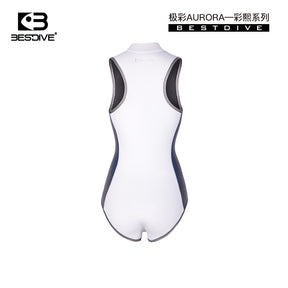 -AURORA COLLAGE- NYLON SLEEVELESS BODYSUIT